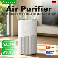 Luftreiniger für Zuhause, echter H13-HEPA-Filter mit PM2.5-Sensor und automatischem Modus, 402 m³/h CADR für 120 ㎡ /590ft², fängt 99,97 % von Staub, Tierhaaren, Hautschuppen, Pollen, Rauch und