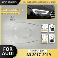 For Audi A3 2017 2018 2019 High-Spec Headlight DRL Light Guide Strip DRL Tube Bar White Light Source Chip Angel Eye Board