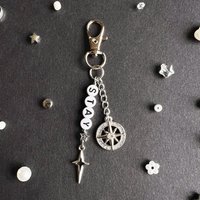Handmade Keychain - SKZ K-Pop Beaded Keychain/Keyring | Concert Accessories, Jewelry, Gift Ideas, SKZ Mobile Bag Compass Concert