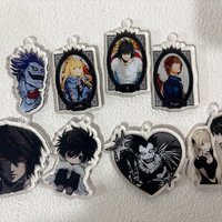 Anime Death Note 6cm Acrylic keychain L Lawliet Yagami Light Anime Pendant Bag Charm Fans Collectible Gift