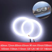 Super Bright Rings Cotton LED Angel Eyes Headlight 60mm 70mm 80mm 90mm 100mm 110mm 120mm Car Motorcycle DRL Light Bulb Lamp