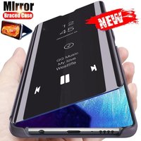 Smart Mirror Flip Case For Samsung Galaxy A14 A54 A34 A36 A25 A52 A72 A32 A22 A53 A73 A33 A23 A16 4G 5G A04 S Stand Phone Cover