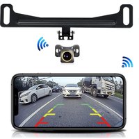 Caméra de recul sans fil WiFi 5G HD pour voiture, caméra de plaque d'immatriculation avant/arrière pour iPhone, iPad, smartphones Android