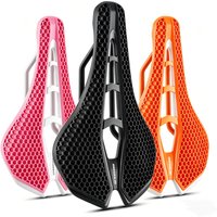 AliExpress NONE New 3D Printed Honeycomb Bike Saddle Ultralight Carbon Fiber Racing Grade Breathable Hollow Bicycle Seat Cushion for MTB Road Gr