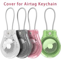Secure Holder with Keyring - Anti-Lost Lock Case for Airtag Air Tags - Full Coverage Protectors Cover for Pets Luggage Key