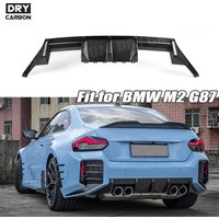 Real Dry Carbon Fiber Rear Diffuser For BMW M2 G87 2023 + Replacement O Style Rear Bumper Lip Spoiler Lip Splitter Body Kits