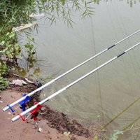 .&1Pc 360 Degree Adjustable Aluminum Alloy Fishing Rod Holder Folding Fish Pole Stand For Fishing Ground Support.