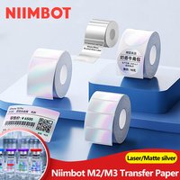 Niimbot M2/M3 Laser Silver/Matte Silver Labels Thermal Transfer Printing Paper Round Square Laser Sticker for Niimbot M2 Printer