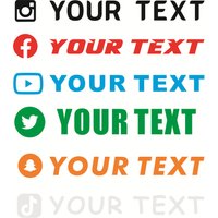 AliExpress sdikitnow Custom Text English Chinese Japanese Hebrew Sign WEBSITE FACEBOOK Instagram name logo YouTube Snapchat Decal Car bike sticker