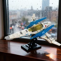 352pcs MOC Star Fox Arwing Minifigure Scale Icons Model Building Blocks Architecture Education Festival Gifts Toy Brick