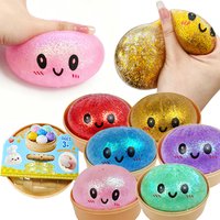 2026 Giant Squishies Dumpling Bun Toy, Slow Rising Glitter Dumpling Stress Ball, Stress Relief Fidget Toy