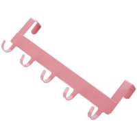 Storage Hanger 5 Hooks Bathroom Organizer Rack Traceless Door Back Type Over Door Hook Shower Hook Iron Art Coat Rack