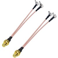 RP SMA Female to Dual TS9 CRC9 Male Plug 2XTS9 CRC9 Connector Adapter Y Type Splitter Pigtail RG316 RF Coax Extension Cable