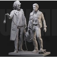 1/24 Resin Figure Model Kit Back to the Future Doctor and Boy Fantasy Hobby Diorama Toy Unassembled and Unpainted 3D printing