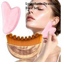 Lymphatic Drainage Face Brush Gua Sha Tool Skin Scraping Facial Massage Jawline Lifting Relaxation Face Brush Sculpting Beauty