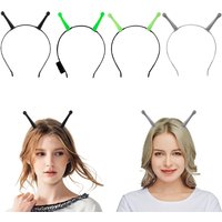Glowing Halloween Alien Headband Funny Cosplay Party Headwear Hair Hoop Funny Dark Headband Halloween Dress Up