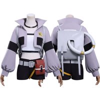 Riyo Cosplay Costume Womens White Tops with Coat Pants Bag Accessory for Halloween Party