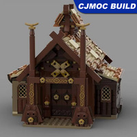 960pcs MOC Ring Movie Medieval Building Blocks Meduseld Model DIY Assembly Building Blocks Toy Gift MOC-186205