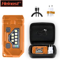 Mini Work Flashlight,8 Modes, Metal Clip Design Rechargeable Magnetic Torch , IP65 Waterproof, Power Display, Black/Orange