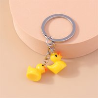 Cute Animal Keychains Cartoon Duck Charms Keyrings for Women Men Car Key Handbag Pendants Key Chains DIY Jewelry Accessories
