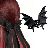 Bat Wing Hair Claw Clip Gothic Black Hair Claw for Halloween & Daily