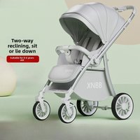 Shock Absorber Baby Stroller High Landscape Reversible Lie Flat Portable Folding Toddler Wagon 0-3 Years Extra Large Seat