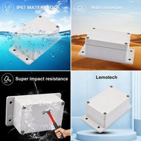 100x68x50MM Junction Box Waterproof Dustproof ABS Plastic Universal Electric Project Enclosure White With Fixed Ear