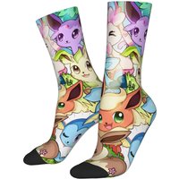 AliExpress Bandai Pokemon Eevee Eeveelution Crazy Men's compression Socks Unisex items Crew Sock Cycling socks