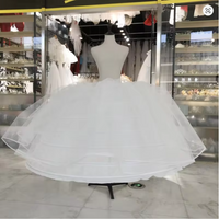 New Hot Sell Big White Petticoat Super Fluffy Crinoline Slip Underskirt For Wedding Dress Bridal Gown In Stock
