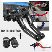 For TRIDENT 660 Trident660 2021 2022 2023 2024 Motorcycle Short Handle Levers Brake Lever Clutch Lever & Tire Valve Caps
