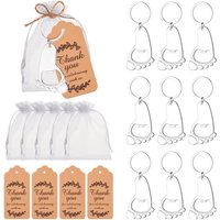 10-50pc Baby Footprint Bottle Opener Key Buckle Gift Bags Card Kids Birthday Party Favors Baby Shower Souvenirs Gifts for Guests