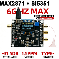MAX2871 2.5K-6GHz Signalgenerator Sinuswelle SI5351 Quadratwelle Uhrenquelle RF Digitaler Dämpfer FÜR Frequenzähler