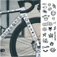 AliExpress NONE A Set of 22pcs, Graffiti Kit, Bicycle Frame Protective Stickers - Cartoon Mountain And Road Front Fork Protective Film,