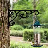Metal Vine Bird Outdoor Hanging Bracket, Exquisite Leaf Vine and Bird Design, Versatile Wall Hook, Suitable for Bird Feeders
