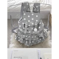 VANWALK Runaway Polka Dot Skirt Girl Backpack Cute Ballet Style Shoulder Bag Commuter Chic Medium Hardness Daily Use