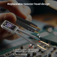 ZOYI ZT-MD1 High Precision Portable Smart Tweezer-Style Digital Multimeter, LCR SMD Tester for Resistors Capacitors Inductors