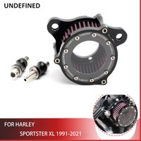 High Flow Air Filter Motorcycle Accesorios for Harley Davidson 883 Sportster 1200 Sport CNC Plate Air Intake Filter System Kit