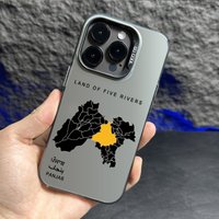 Punjab Map Phone Case for iPhone 17 AIR 16 15 14 13 Pro 12 11 Pro Xs X XR Max Laser Hard PC+TPU Cases Back Cover-S818P1