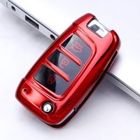 TPU Car Folding Key Case Cover Keychain for Hyundai Elantra Solaris 2017 Santa Fe Verna Tucson I35 I40 Genesis Fe Protector