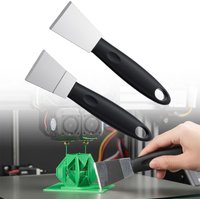 2 PCS 3D Printer Build Plate Spatula Hot Bed Removal Universal Stainless Steel Hot Bed Removal Tool Scraper for Glass PEI Sheets