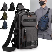 AliExpress NONE Men's Multifunctional Chest Bag Lightweight Simple Multi-pockets Shoulder Bags Outdoor Sports Hiking Cycling Crossbody bag