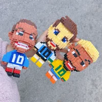 Football Players Miniature Building Blocks Character Assembly Model Desktop Ornament Fun Gifts