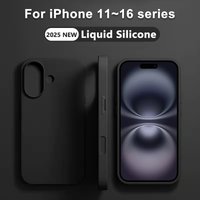 Luxury High Quality Liquid Silicone Soft Cases For Apple iPhone 16 15 13 14 11 12 Pro Max Plus Shockproof Protective Back Cover