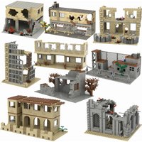WW2 Military Building Blocks Battlefield Blockhouse Accessories Model Sentry Tower Command Post Bunker Model Toys Gift