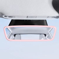 1Pc Rearview Mirror Protector Trim Silicone Decor Frame White Pink Protection Strip For Tesla Model 3 Y Interior Accessories