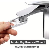 2-in-1 Faucet Aerator Wrench Water Flow Adjusting Tool Bathroom Plumber Maintenance Faucet Bubbler Key Home Tool