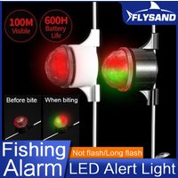 FLYSAND Alert LED Fishing Alarm Rod Tip Carp Night Fishing Light Auto Recognition Bite Fishing Accessories With Battery