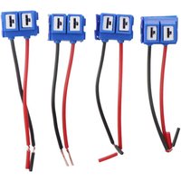 4PCS 22 x 16 x 20mm / 0.87 x 0.63" x 0.78"(L*W*T) H7 Ceramic Light Bulb Socket Ceramic Wiring Harness Connector Pigtail Adapter