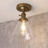 Permo 7.4" Vintage Industrial Sconce Wall Light Retro Funnel Glass Lamp Luminaire for Home New Year And Christmas Decorations