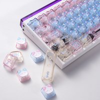 PC Translucent Keycaps MAO+MOA Profile Transparent Keycaps 75 Keys Suitable for Cherry Mx Switch Mechanical Keyboards